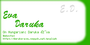 eva daruka business card
